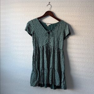 American Eagle Outfitters Green Floral Mini Dress